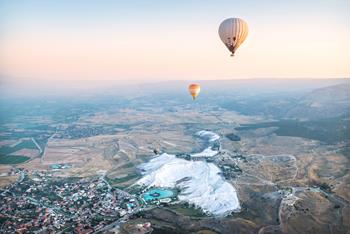 Pamukkale s balónem